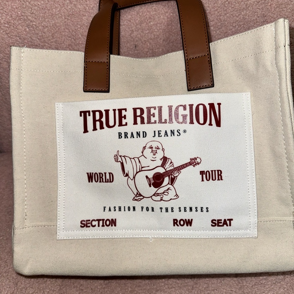 True Religion Canvas Tote Bag